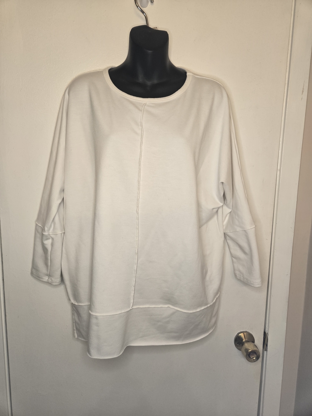 SPANX Cream Oversized Long-Sleeve Top